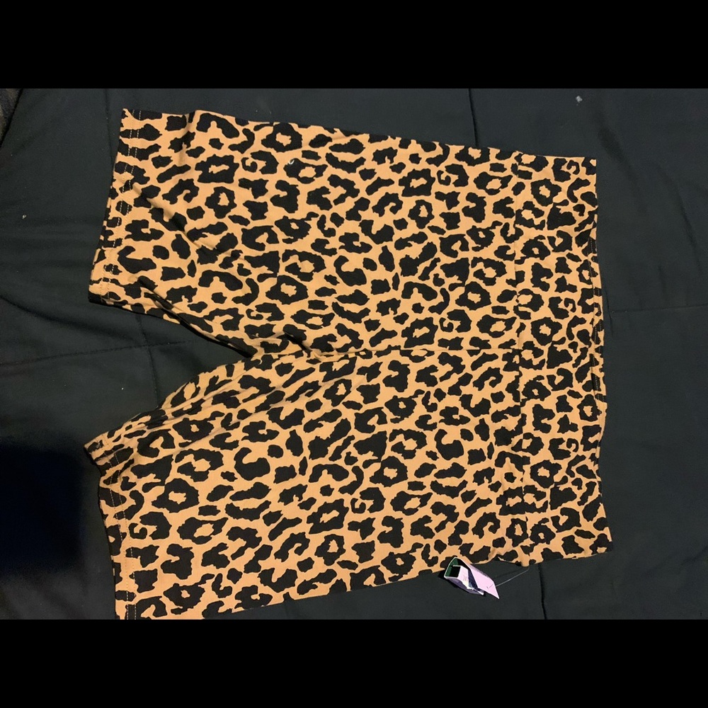 Cheetah print biker shorts